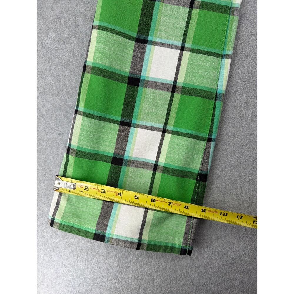 Loudmouth Women’s Green Plaid Golf Pants Cotton Statement Preppy Y2K Size 6 - Picture 8 of 8